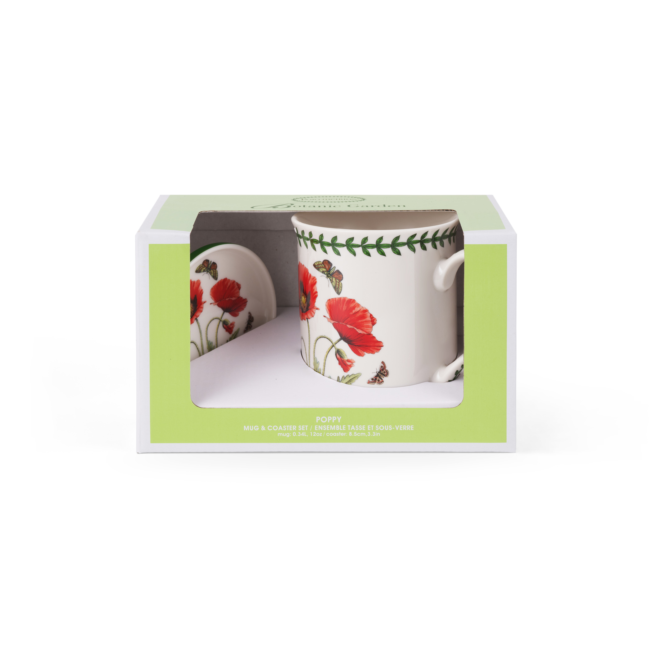 Botanic Garden Mug and Coaster Set (Poppy) image number null